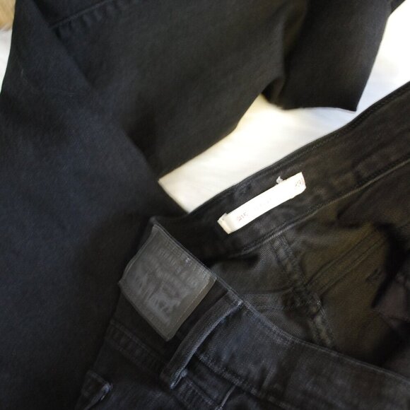 Levis 505 Straight Womens Black Jeans Size 28 (6S) - Picture 7 of 7